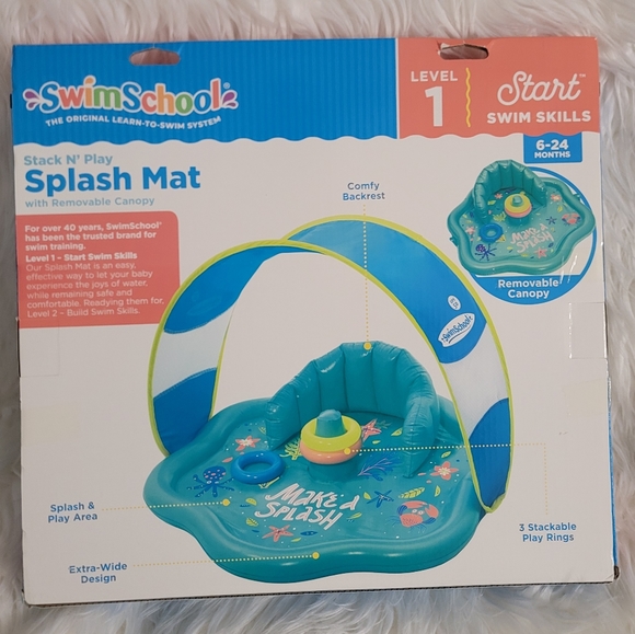 Swimschool Level 1 Stack N Play Splash Mat With Removable Canopy - Picture 5 of 5